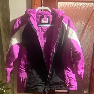 Place Kids Jacket in Purple, Black, and White